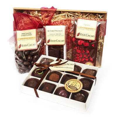 A selection of Red Cacao's favourite dark chocolates