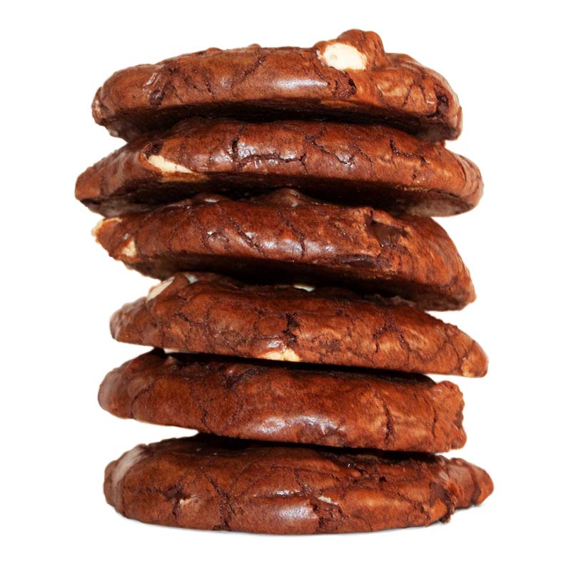 Six stack of double chocolate fudge cookie